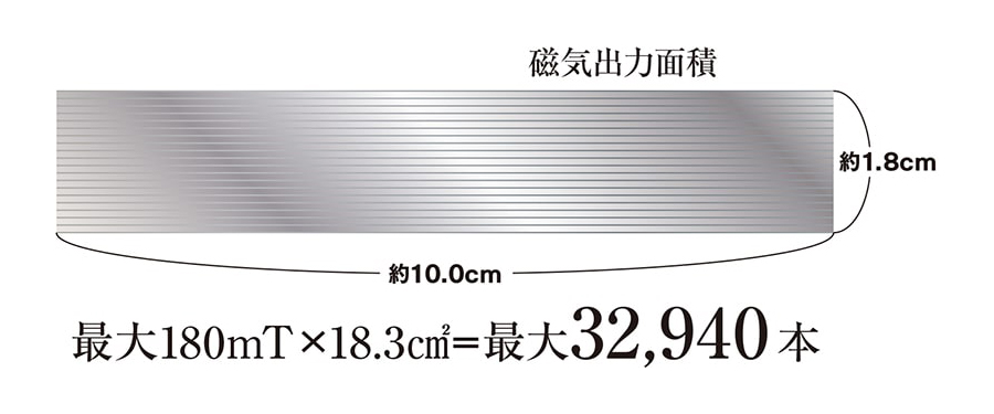 大面積の磁気出力部